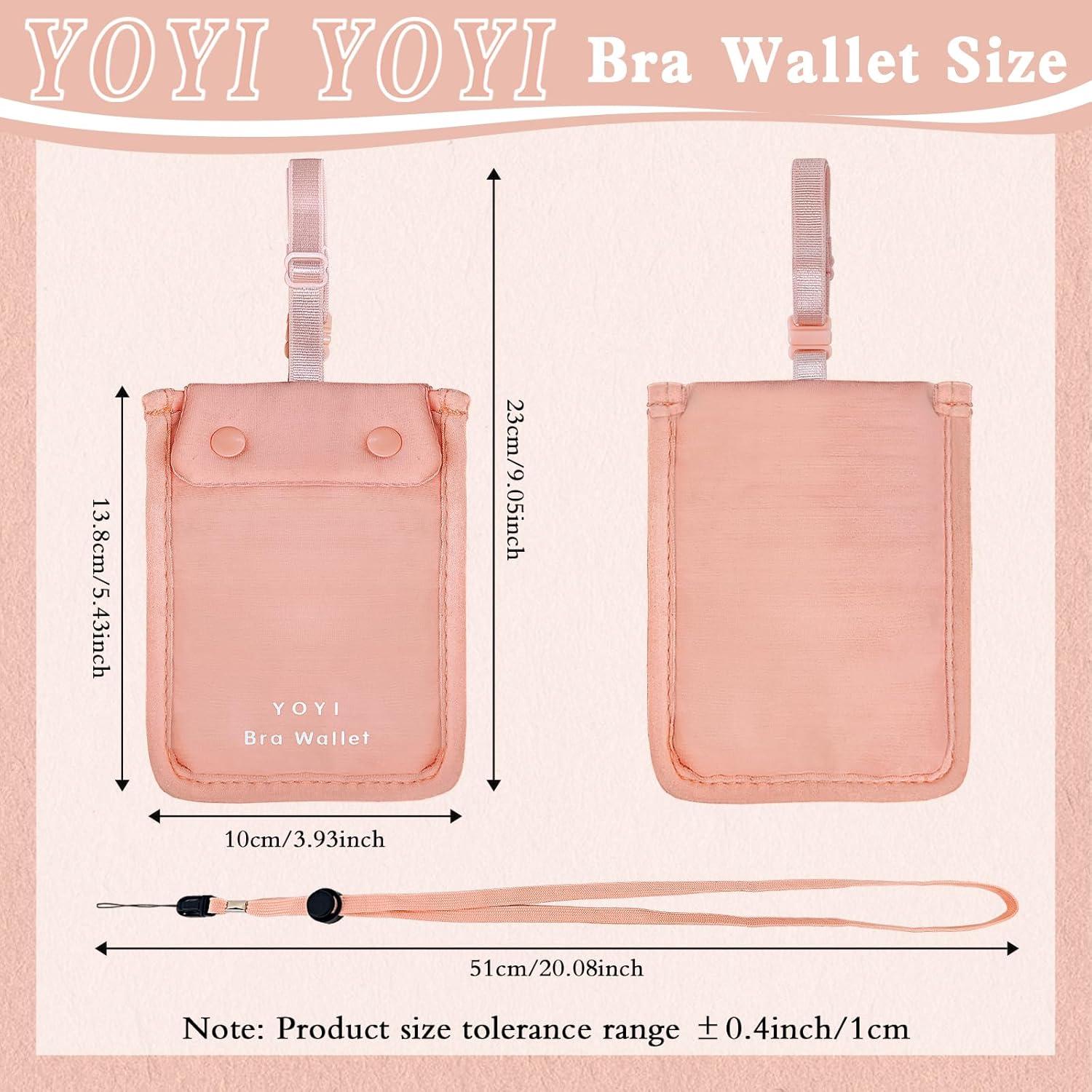 Billetera de Sujetador YOYI YOYI Rosa con Compartimento Oculto RFID