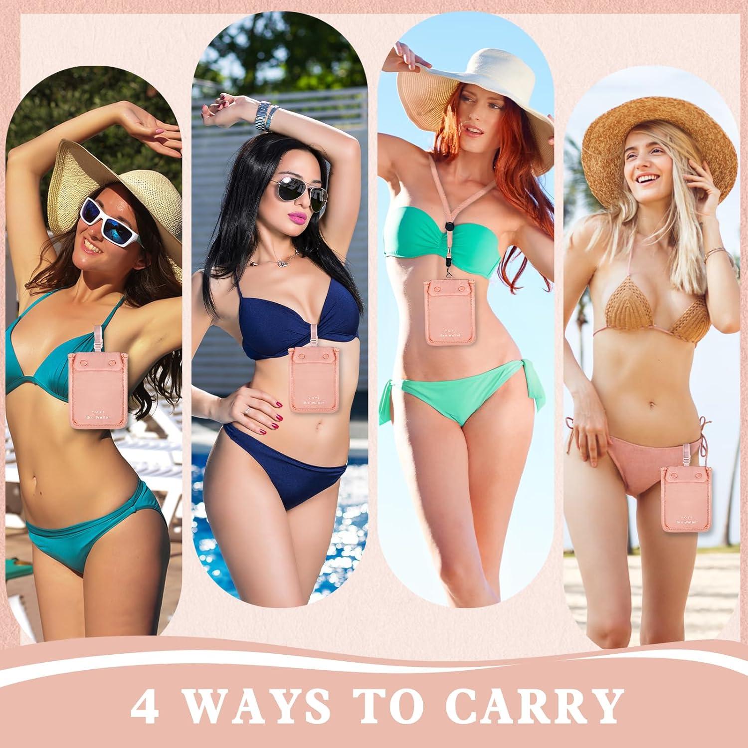 Billetera de Sujetador YOYI YOYI Rosa con Compartimento Oculto RFID