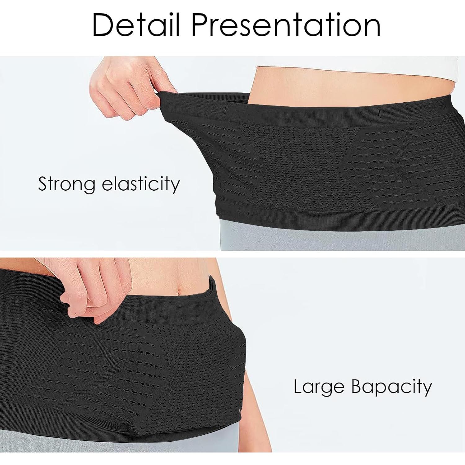 Cinturón de Correr Oculto AMTZQF4PRG8MG Negro Pequeño