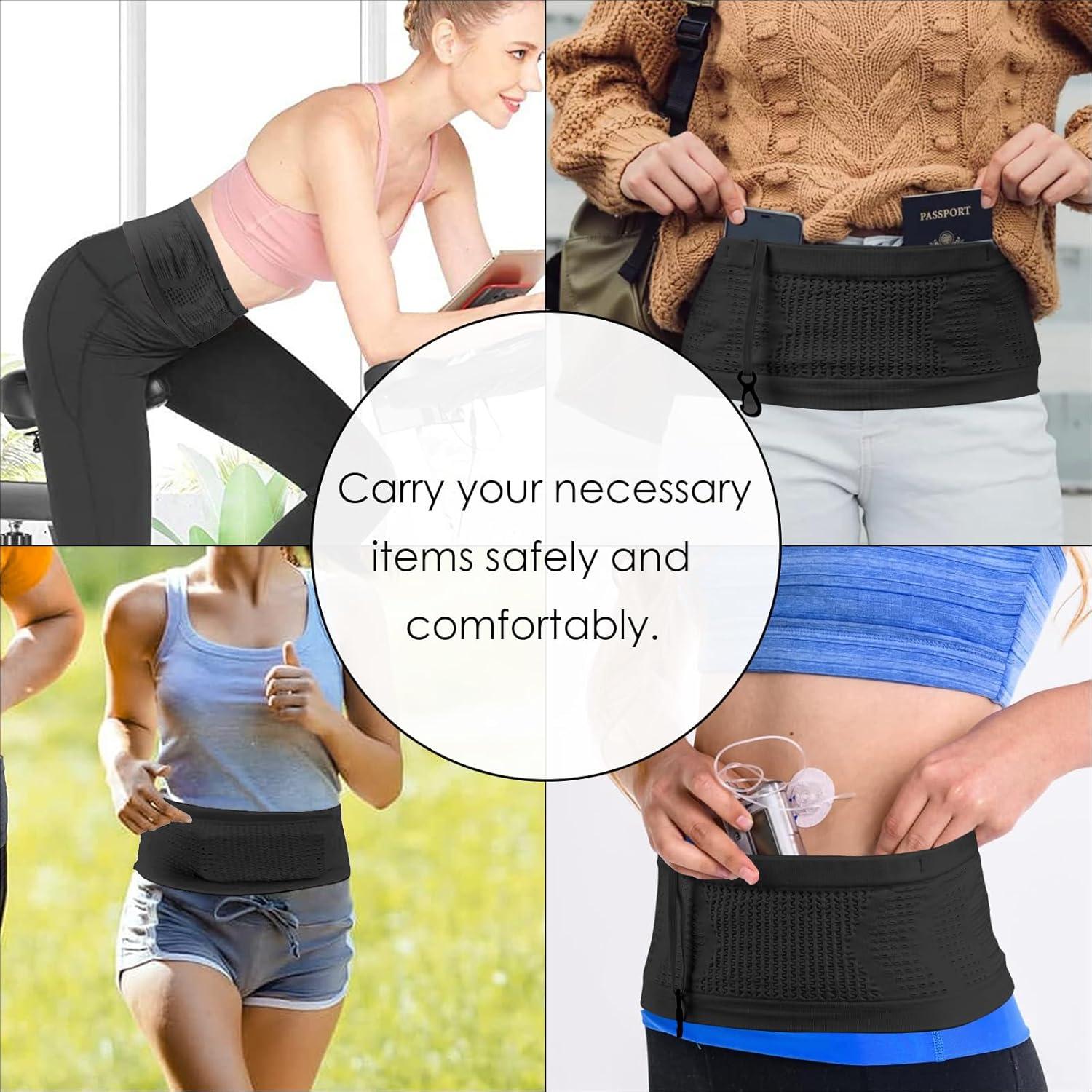 Cinturón de Correr Oculto AMTZQF4PRG8MG Negro Pequeño