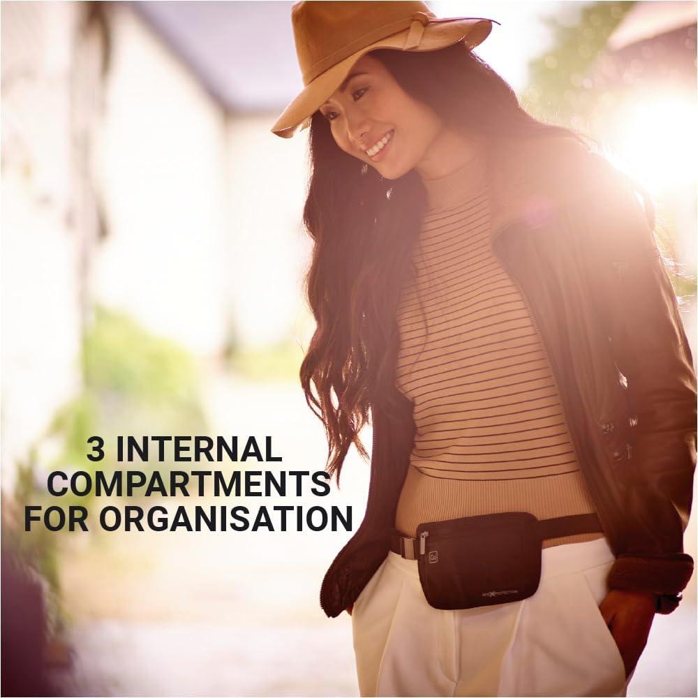 Cinturón de Dinero RFID Negro DES-06751 con Compartimento