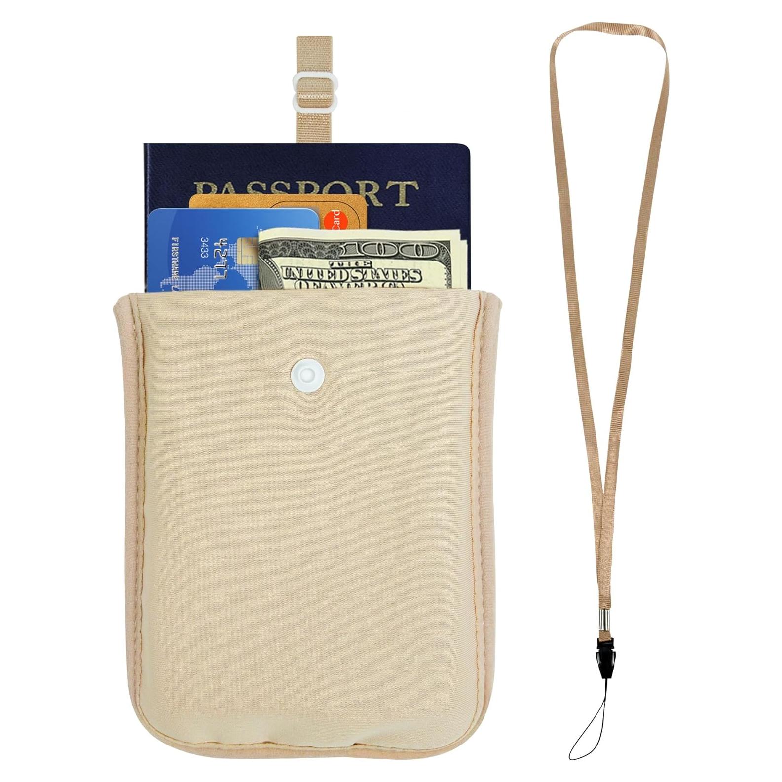 Billetera de Viaje RFID Bamneat Tamaño Pasaporte Nude