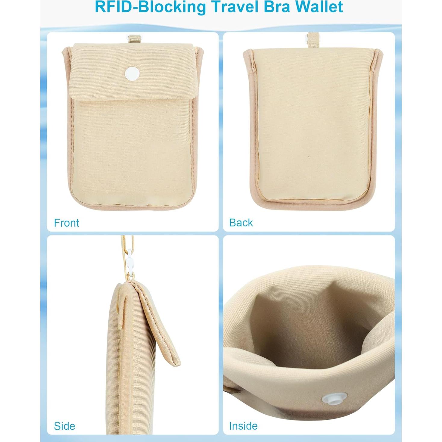 Billetera de Viaje RFID Bamneat Tamaño Pasaporte Nude