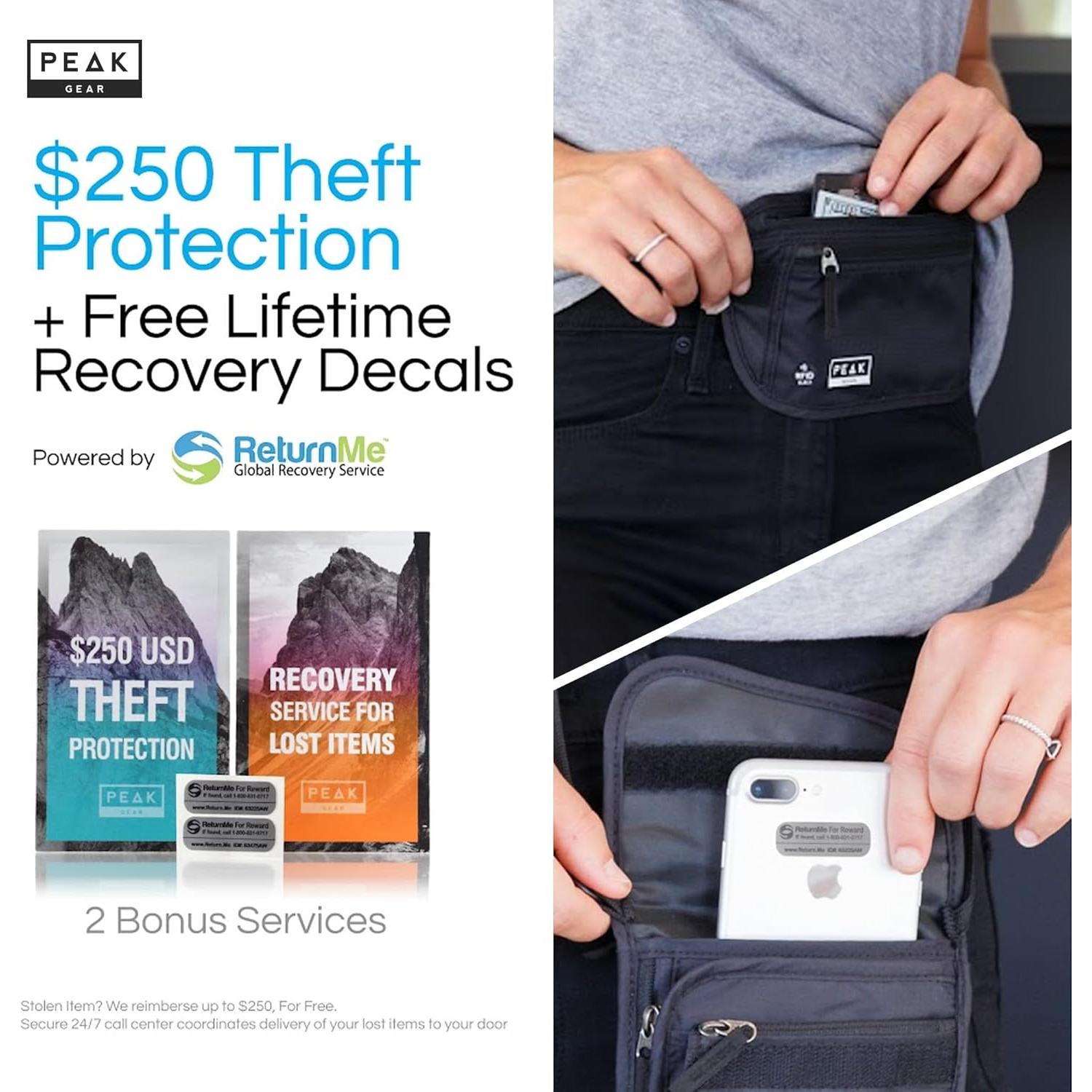 Funda de Viaje RFID Peak Gear Beige con Seguro y Etiquetas