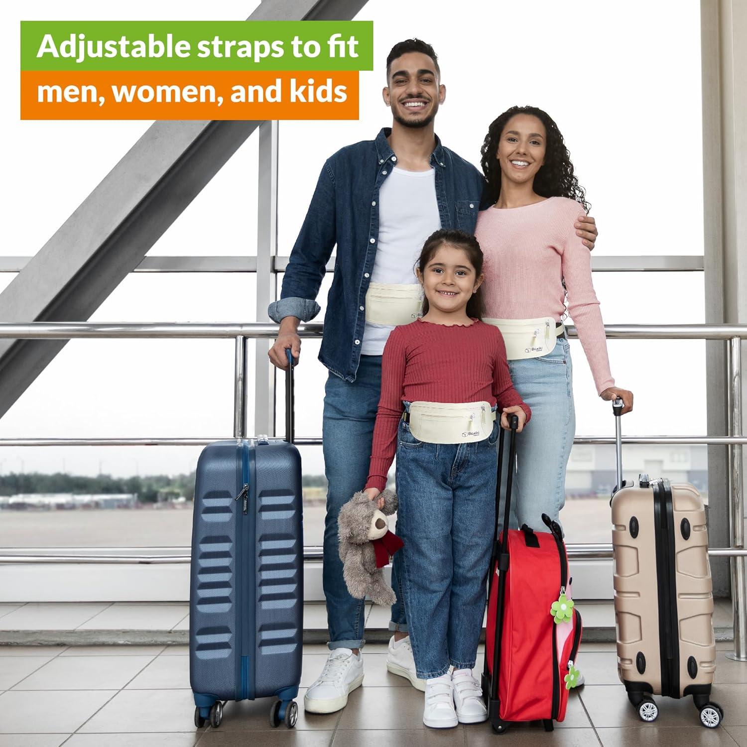 Cinturón de Dinero Boxiki Travel con Protección RFID Unisex