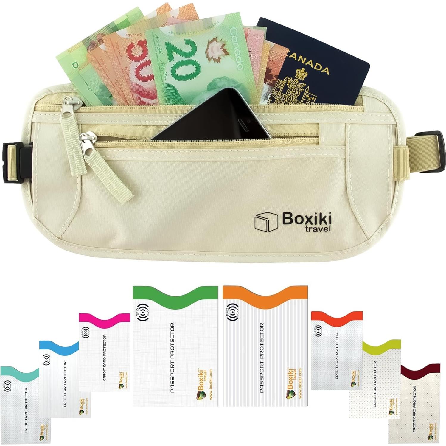 Cinturón de Dinero Boxiki Travel con Protección RFID Unisex