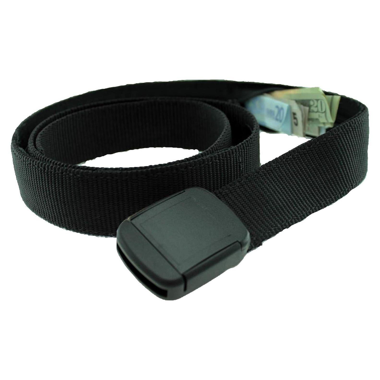 Cinturón de Dinero Thomas Bates Hiker Negro - Ajustable y Seguro