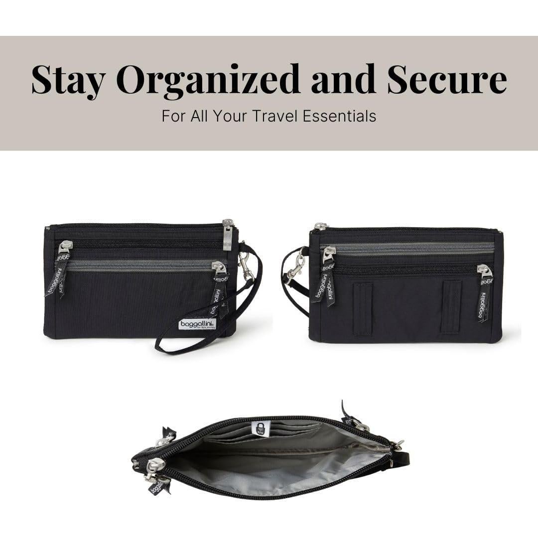 Organizador de Moneda Antirrobo Baggallini Negro 20.3x10.8 cm