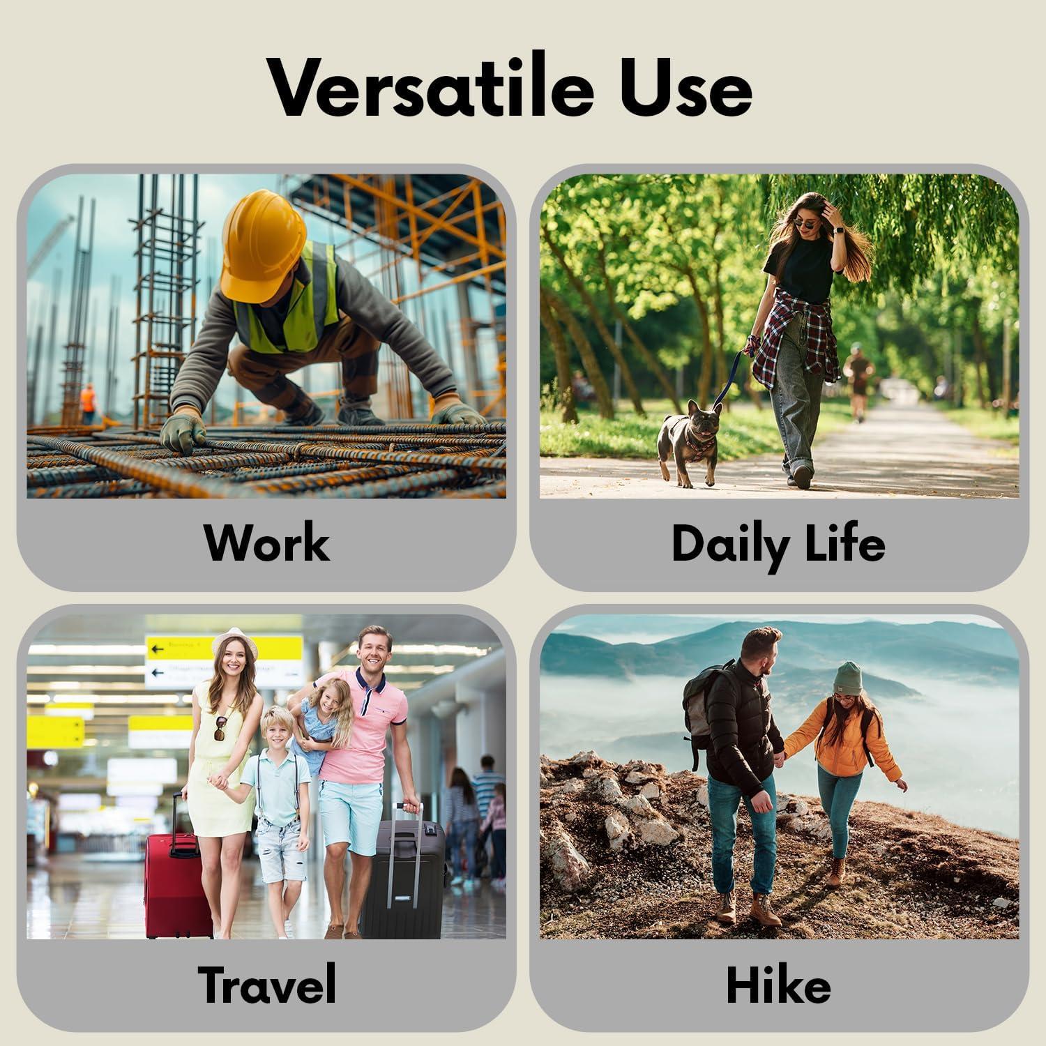 Cinturón de Dinero de Viaje SP Home Goods - Negro, Nylon Táctico