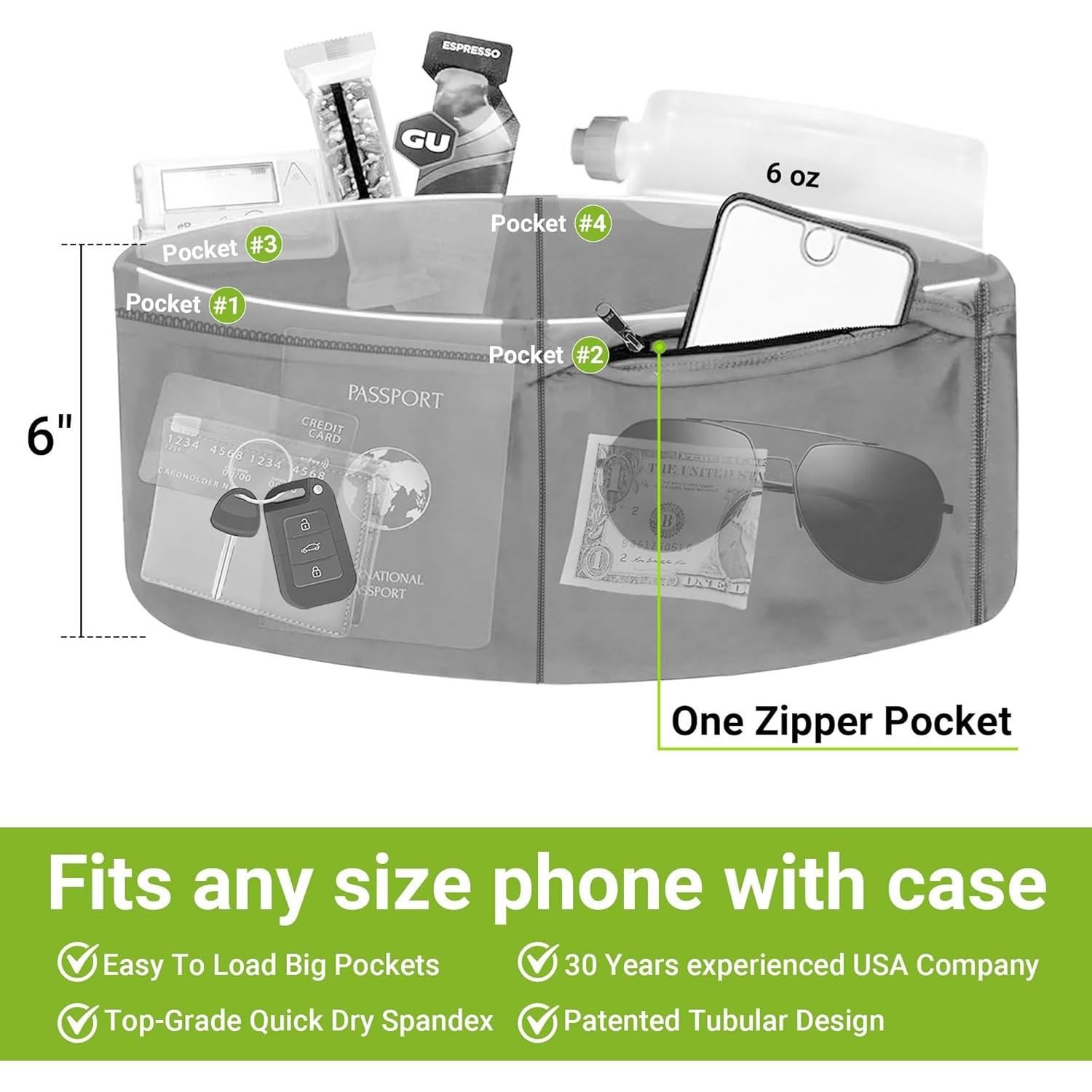 Cinturón de Dinero de Viaje Unisex StashBandz X-Large