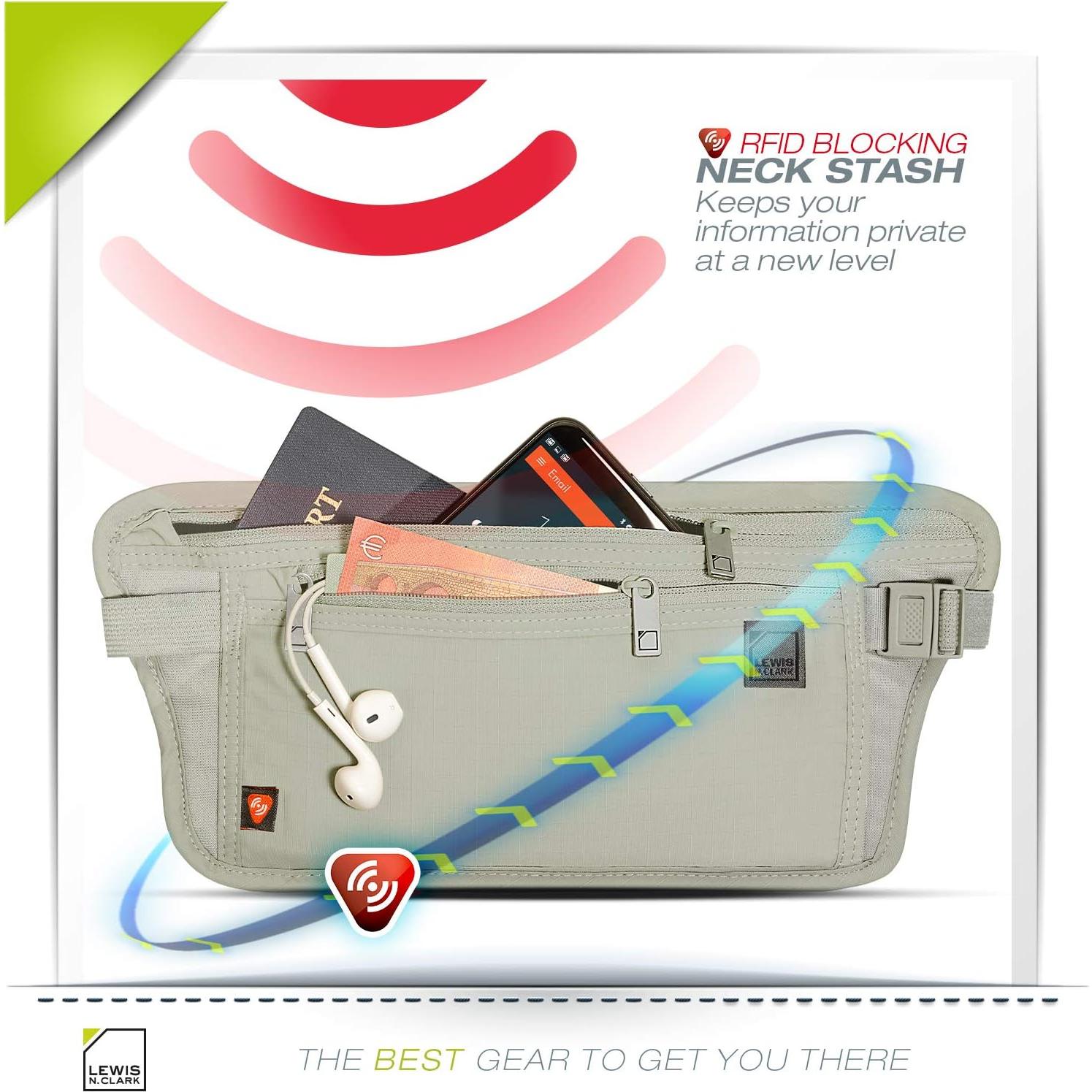 Billetera Antirrobo Lewis N. Clark con Bloqueo RFID Unisex