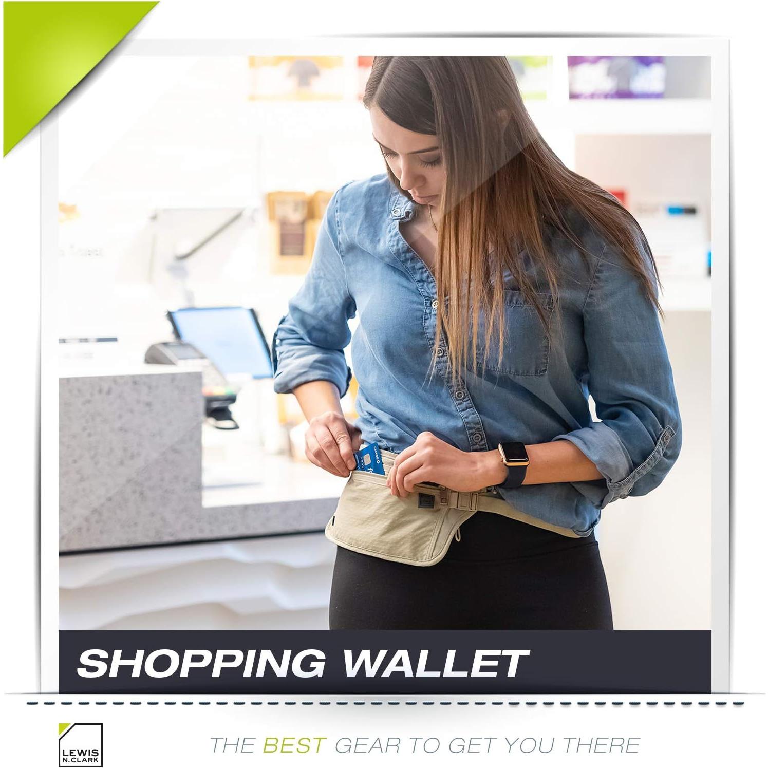 Billetera Antirrobo Lewis N. Clark con Bloqueo RFID Unisex