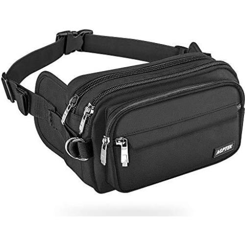 Riñonera AGPTEK Unisex Impermeable con Bloqueo RFID 22.86x13.97cm