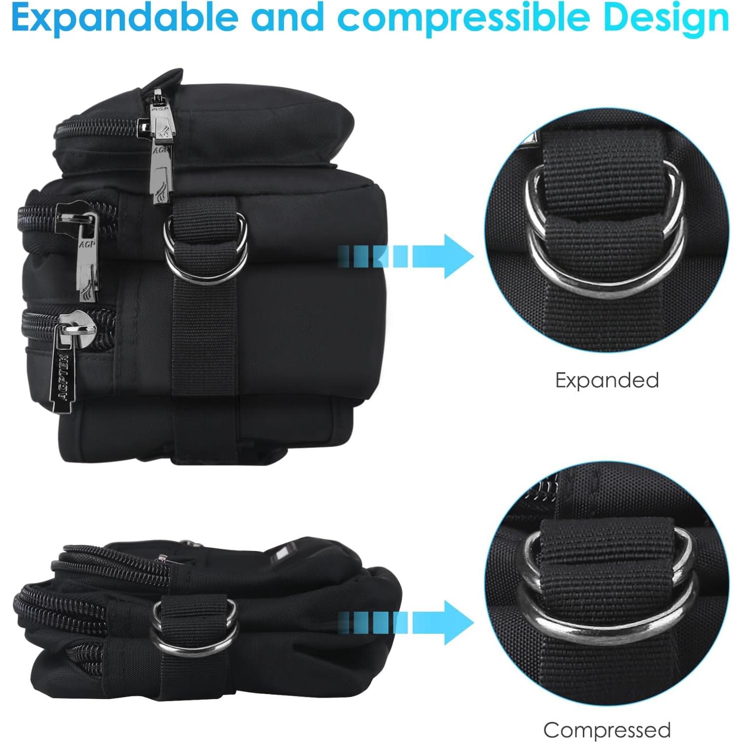 Riñonera AGPTEK Unisex Impermeable con Bloqueo RFID 22.86x13.97cm