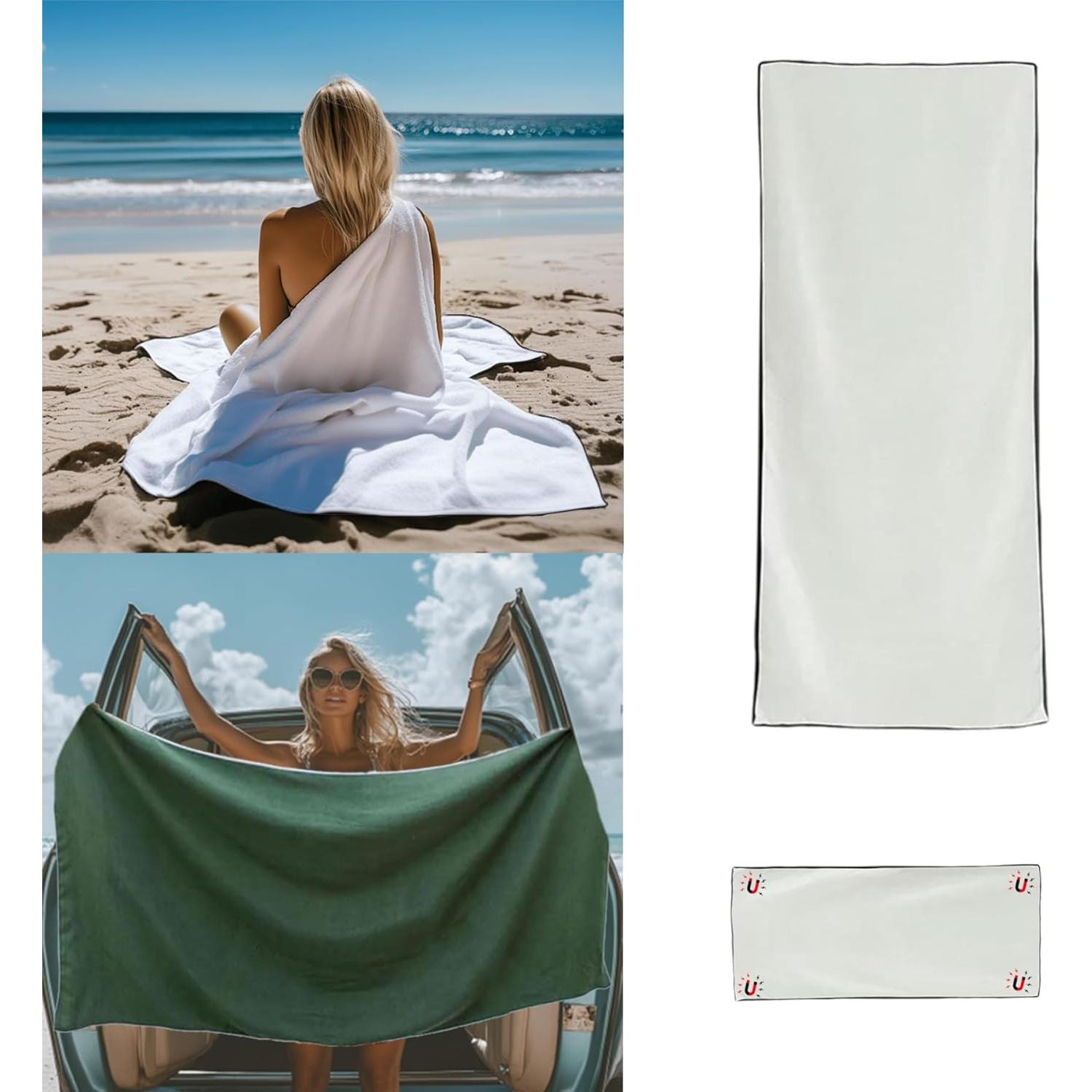 Toalla de Baño Magnética Wuquar 190.5x88.9cm Secado Rápido