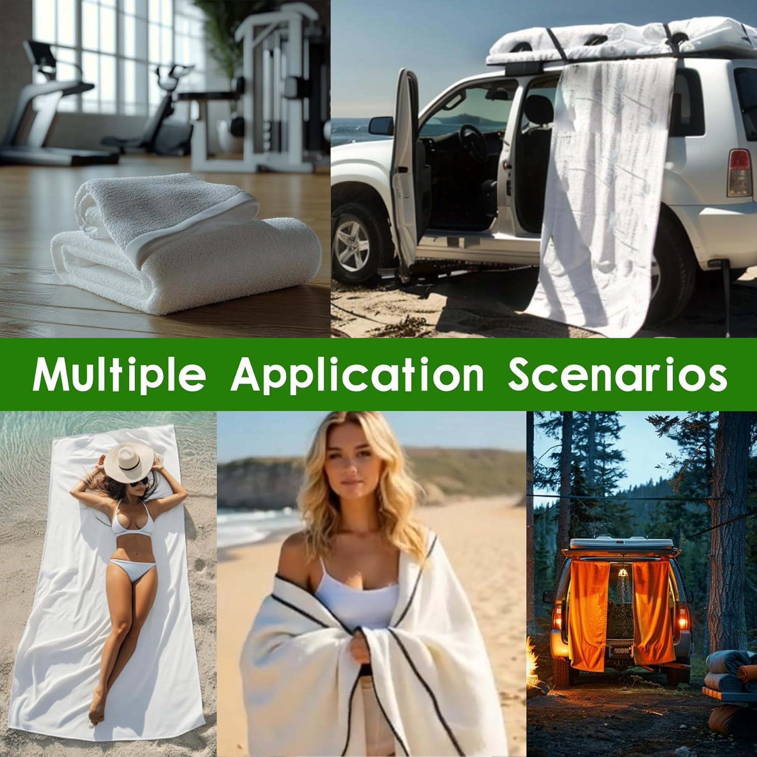 Toalla de Baño Magnética Wuquar 190.5x88.9cm Secado Rápido