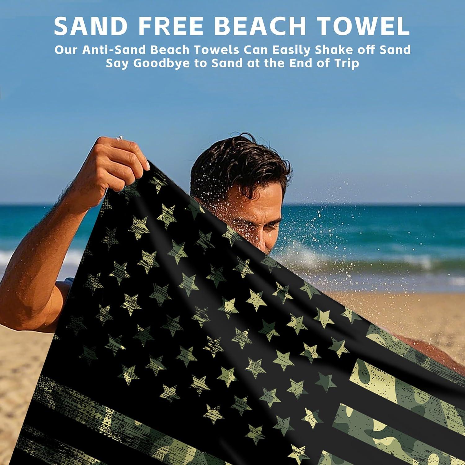 Toalla de Playa Microfibra SAYOUZ Camuflaje 75x150 cm Secado Rápido