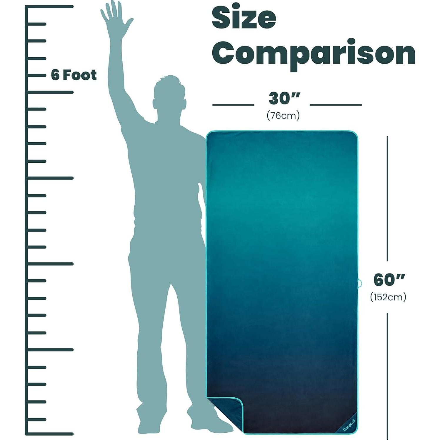 Toalla Técnica Rumpl Degradado Oceánico 76.2x152.4 cm Secado Rápido