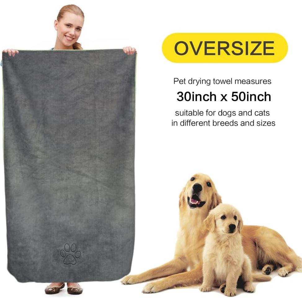 Toalla para Perros y Gatos KinHwa Microfibra 76x127cm Gris