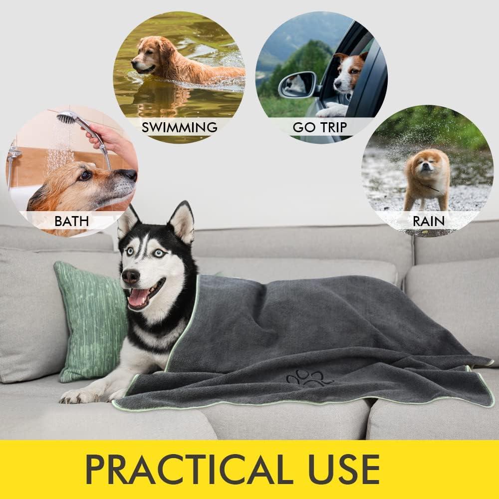 Toalla para Perros y Gatos KinHwa Microfibra 76x127cm Gris