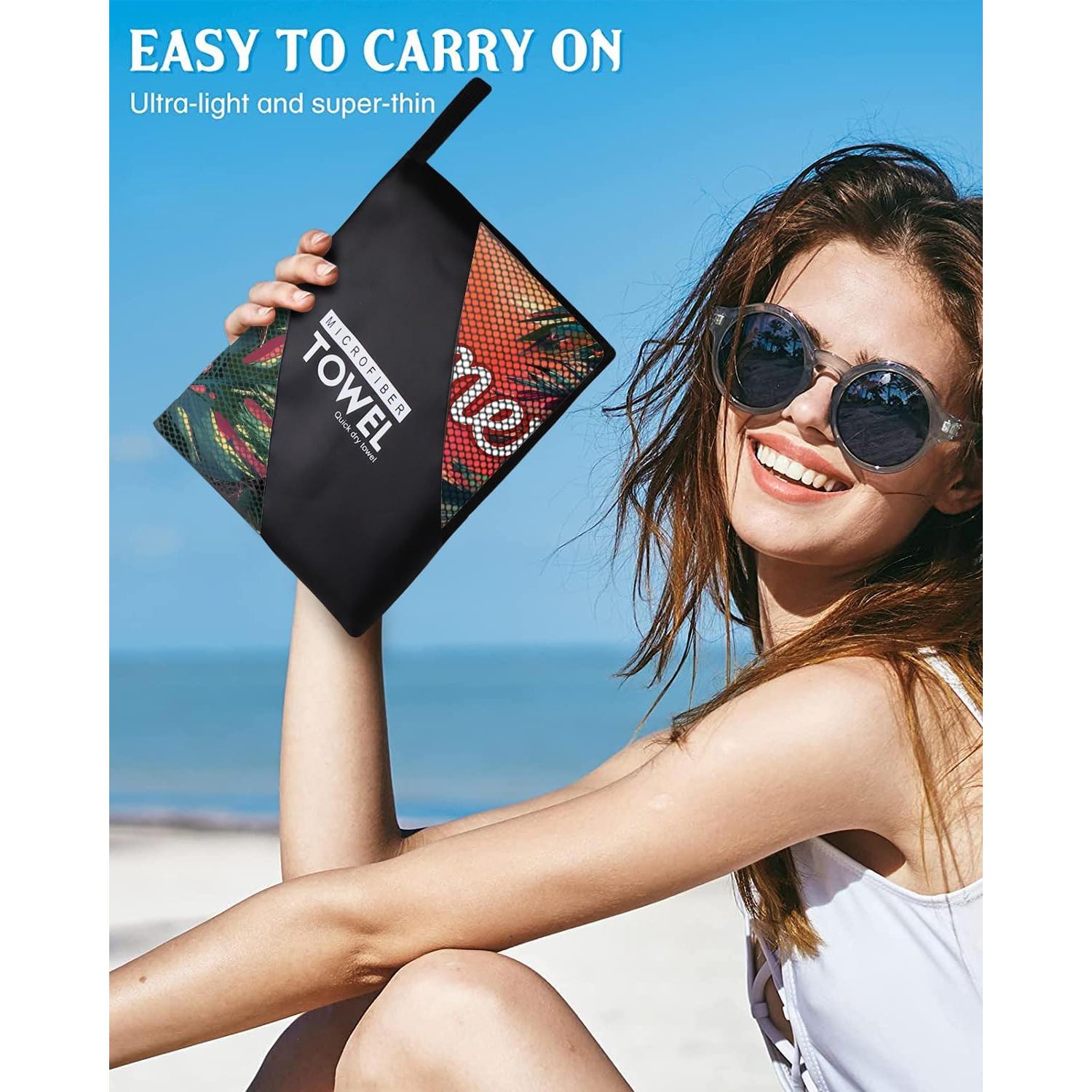 Toalla de Playa OHTMTHO XL Tropical 91.44x182.88cm Microfibra