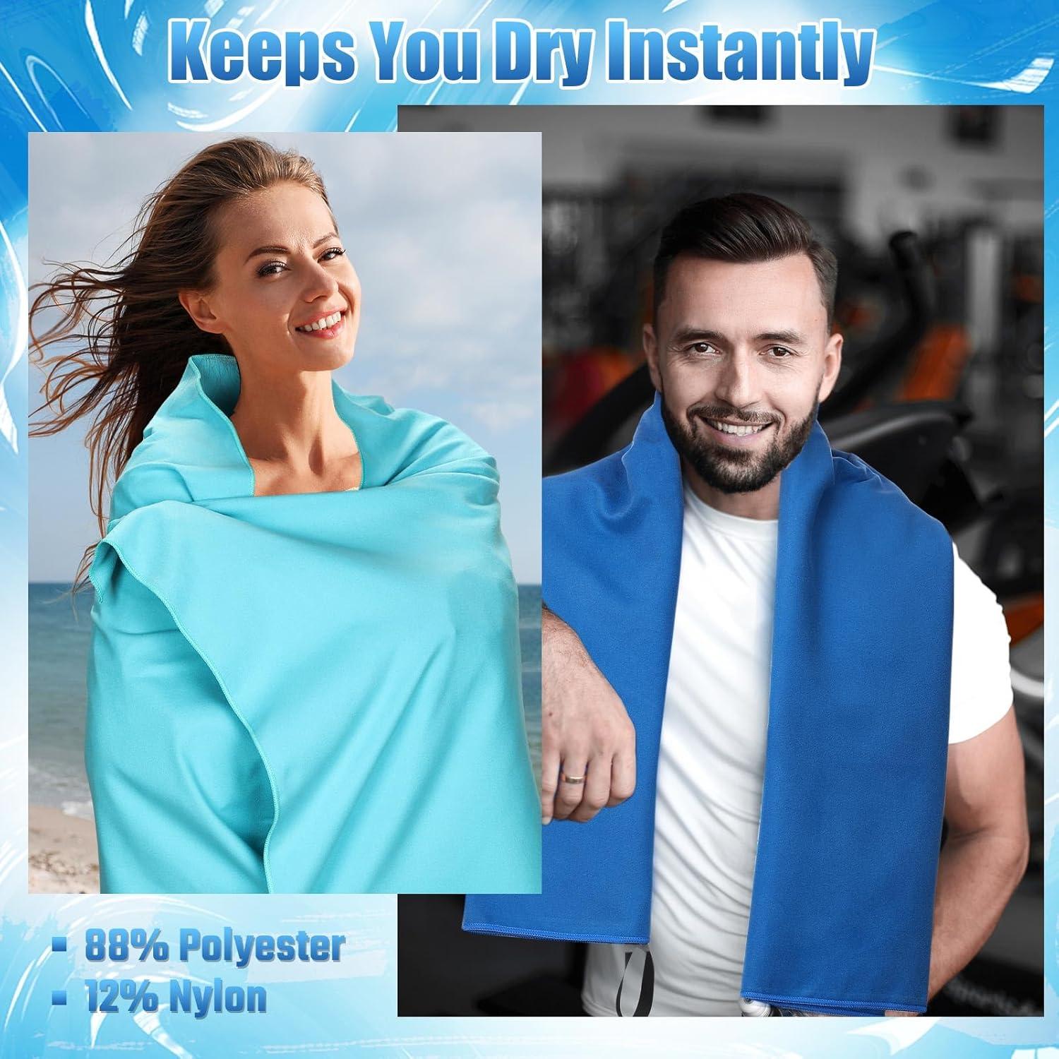 Juego de 4 Toallas de Camping Microfibra Hahafelt 120x60cm