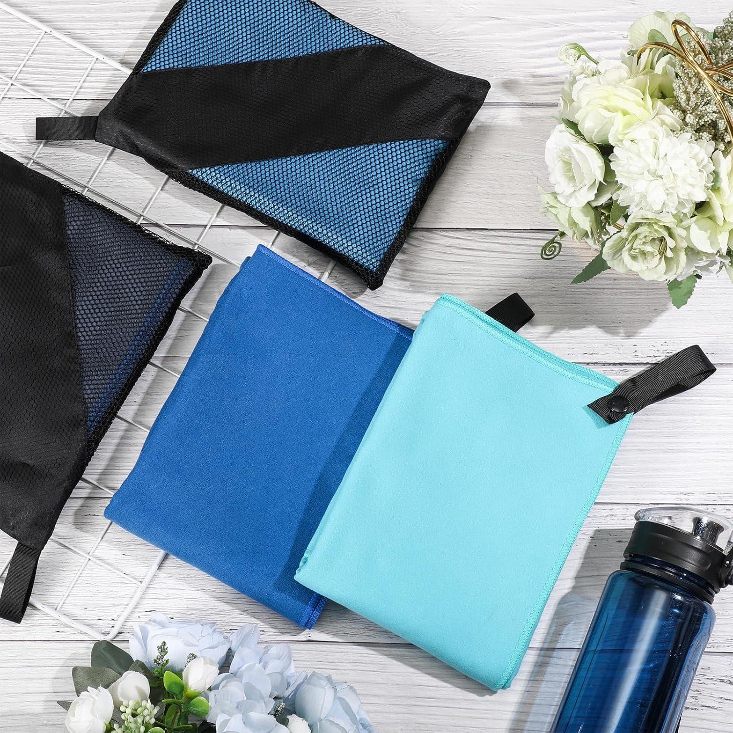 Juego de 4 Toallas de Camping Microfibra Hahafelt 120x60cm