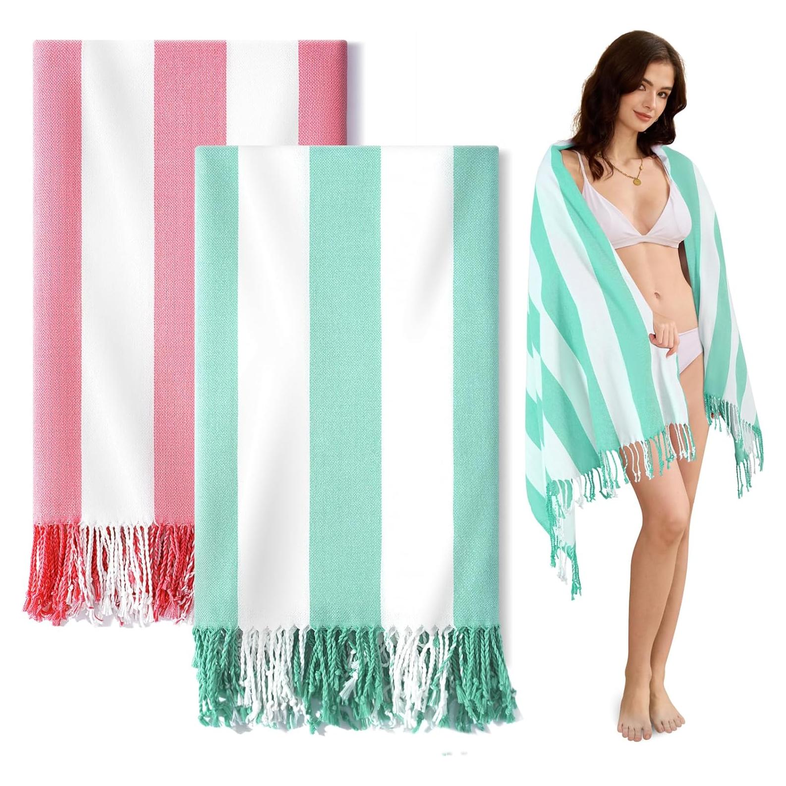 Toallas de Playa Genovega 2 Piezas 188x97cm Secado Rápido