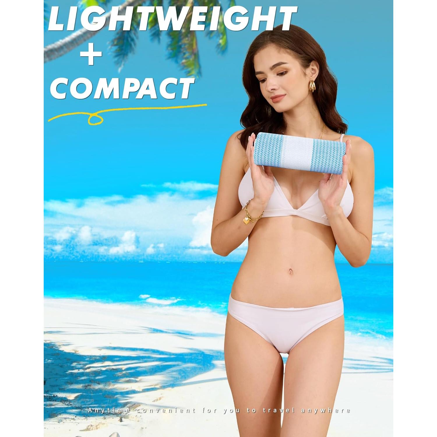 Toallas de Playa Genovega 2 Piezas 188x97cm Secado Rápido