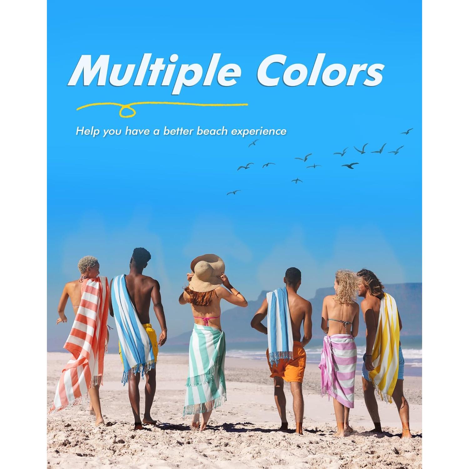 Toallas de Playa Genovega 2 Piezas 188x97cm Secado Rápido