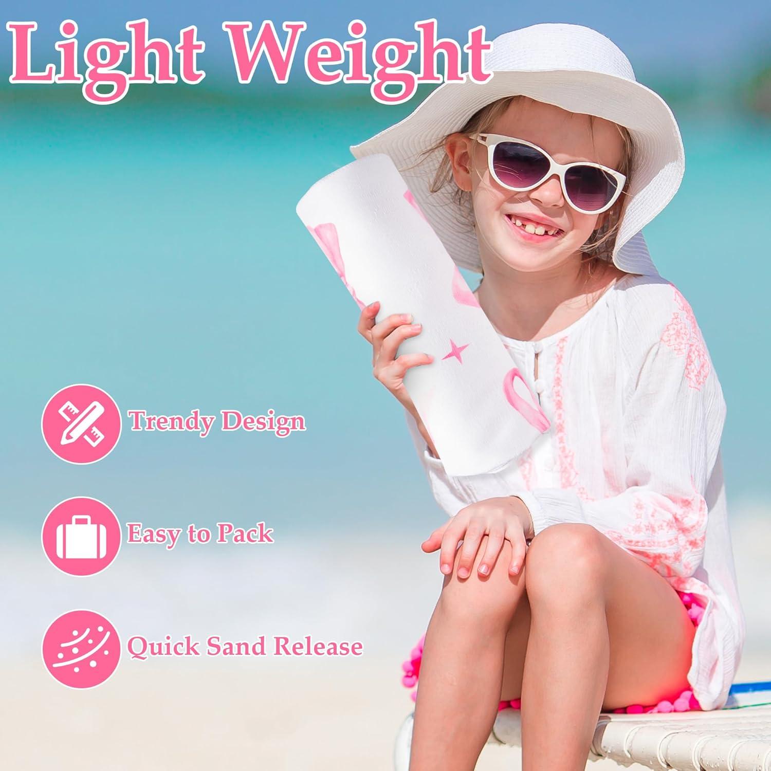 Toalla de Playa R HORSE Rosa con Lazo 76.2 x 152.4 cm Microfibra