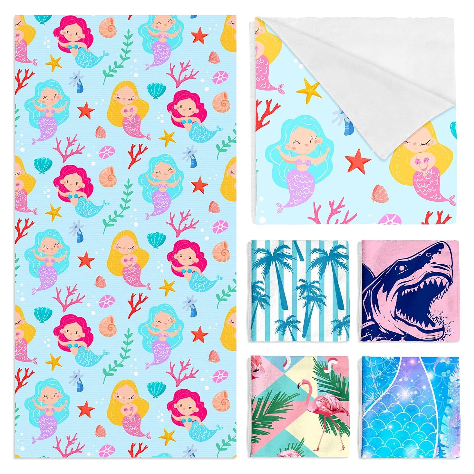 Toalla de Playa MaciRept Sirena Azul 76.2 x 152.4 cm Microfibra