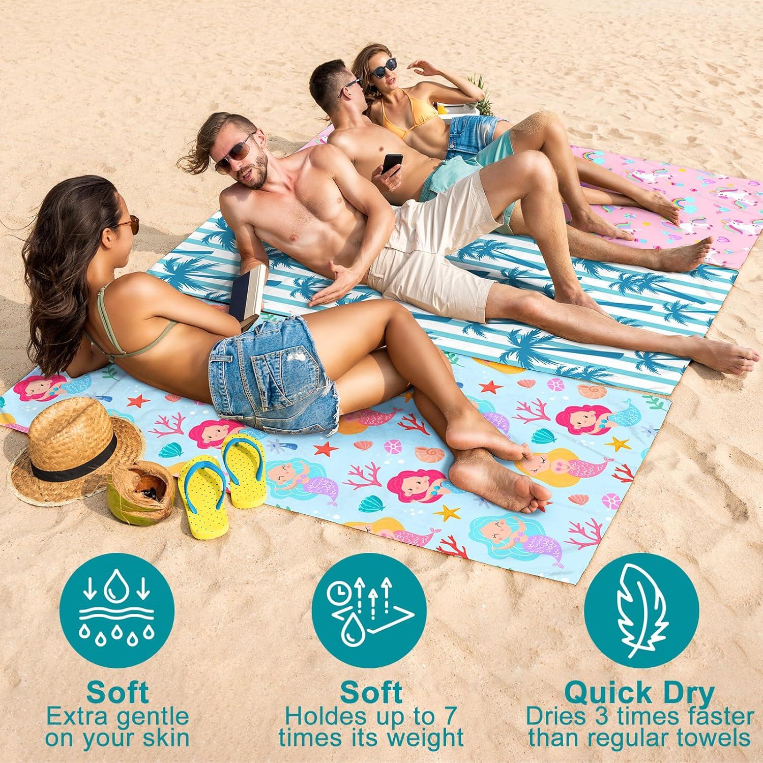 Toalla de Playa MaciRept Sirena Azul 76.2 x 152.4 cm Microfibra