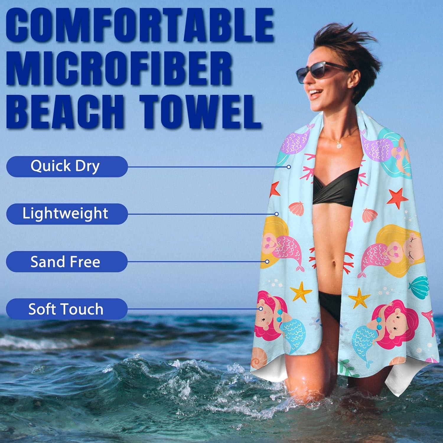 Toalla de Playa MaciRept Sirena Azul 76.2 x 152.4 cm Microfibra