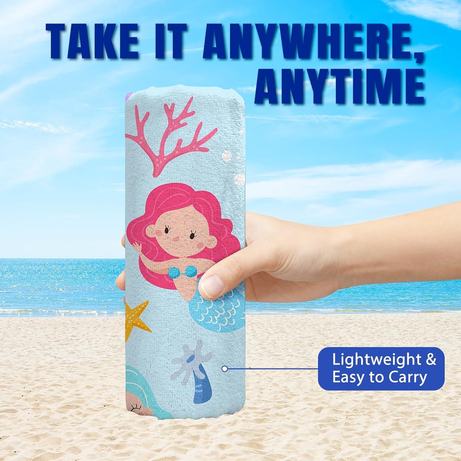 Toalla de Playa MaciRept Sirena Azul 76.2 x 152.4 cm Microfibra