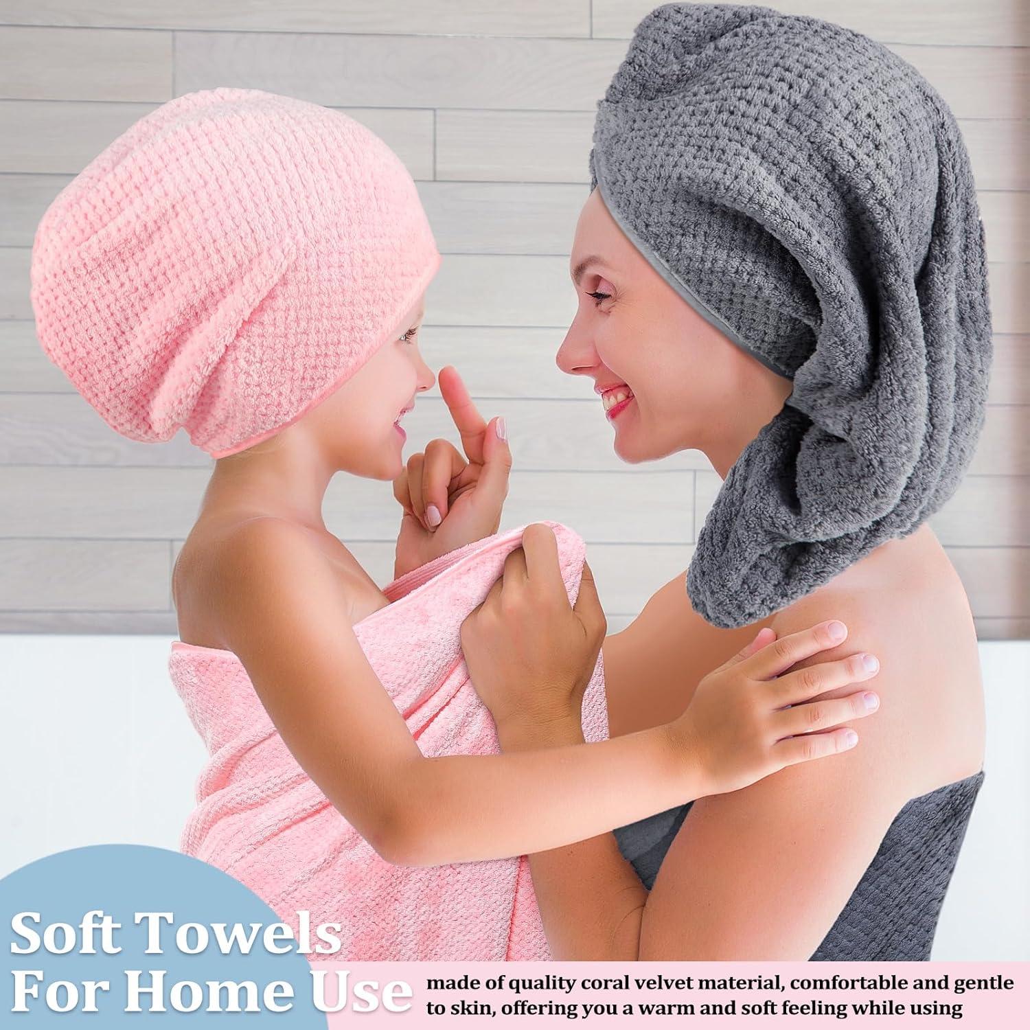 Juego de Toallas de Baño Preboun 12 Pcs Terciopelo Coral