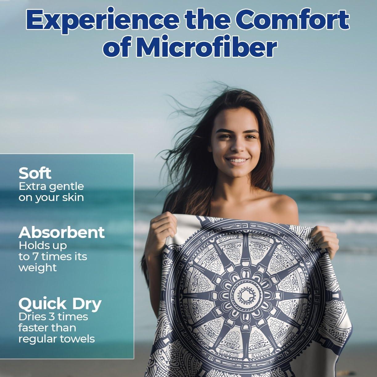 Toalla de Playa Microfibra Shapeless Prints Grande Mandala