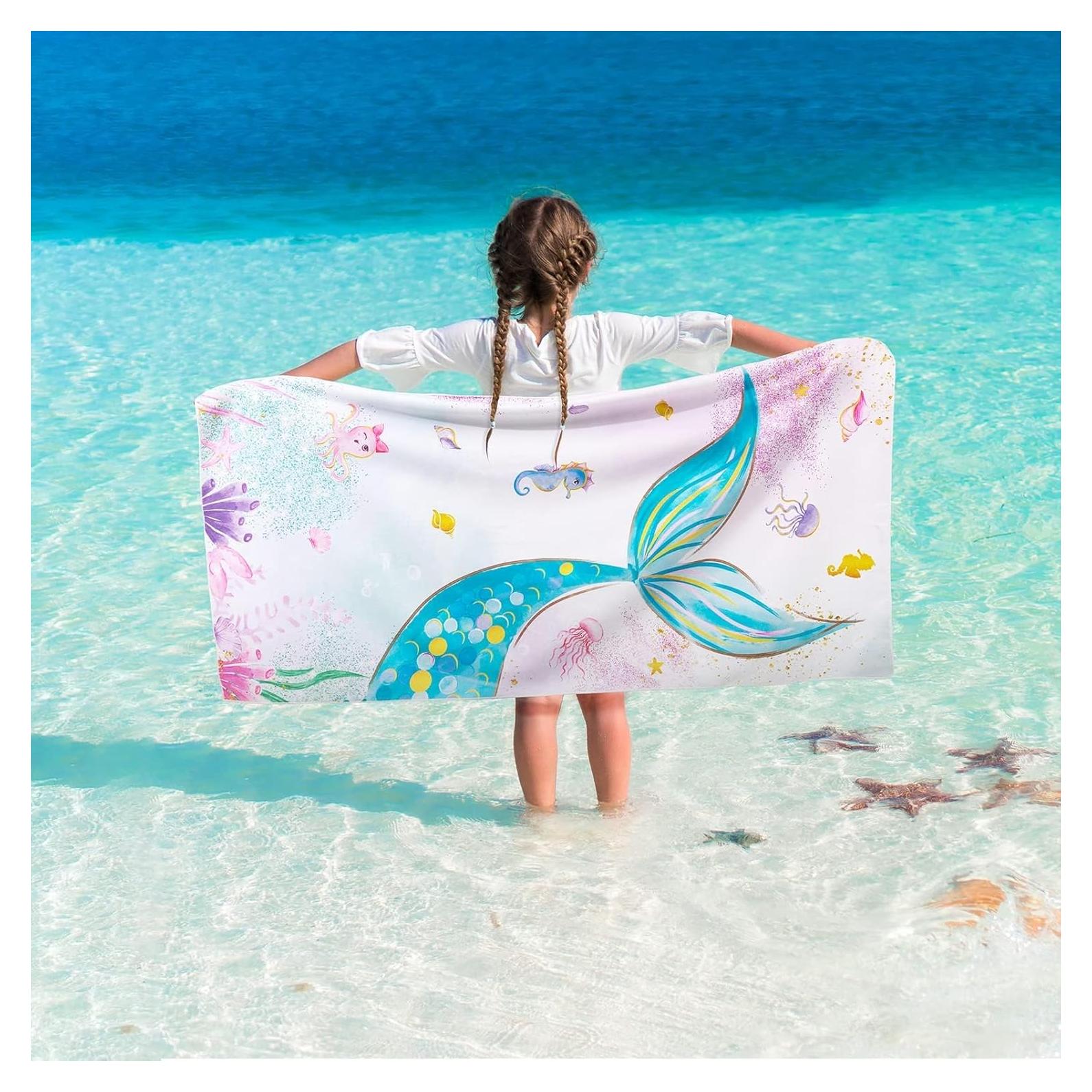 Toalla de Playa WERNNSAI Sirena 76.2x152.4 cm Microfibra