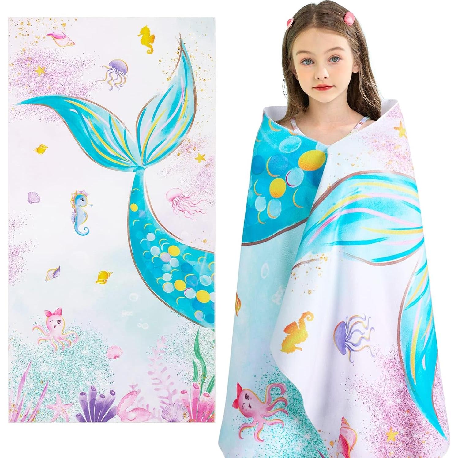 Toalla de Playa WERNNSAI Sirena 76.2x152.4 cm Microfibra