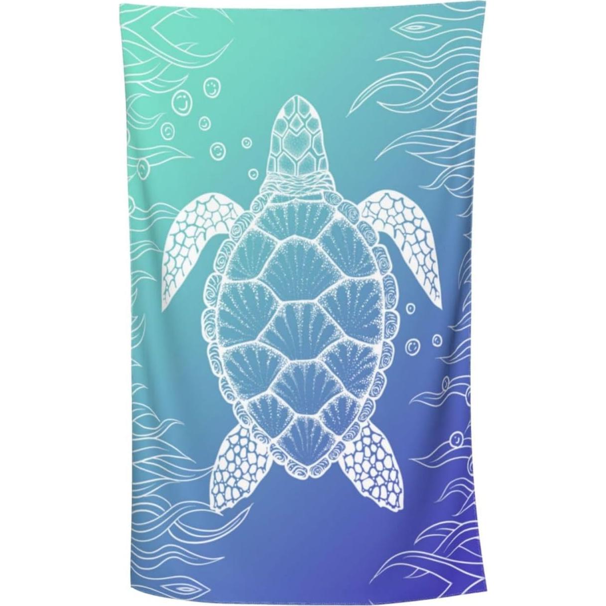 Toalla de Playa VOOHDDY Tortuga Marina Microfibra 132x81cm