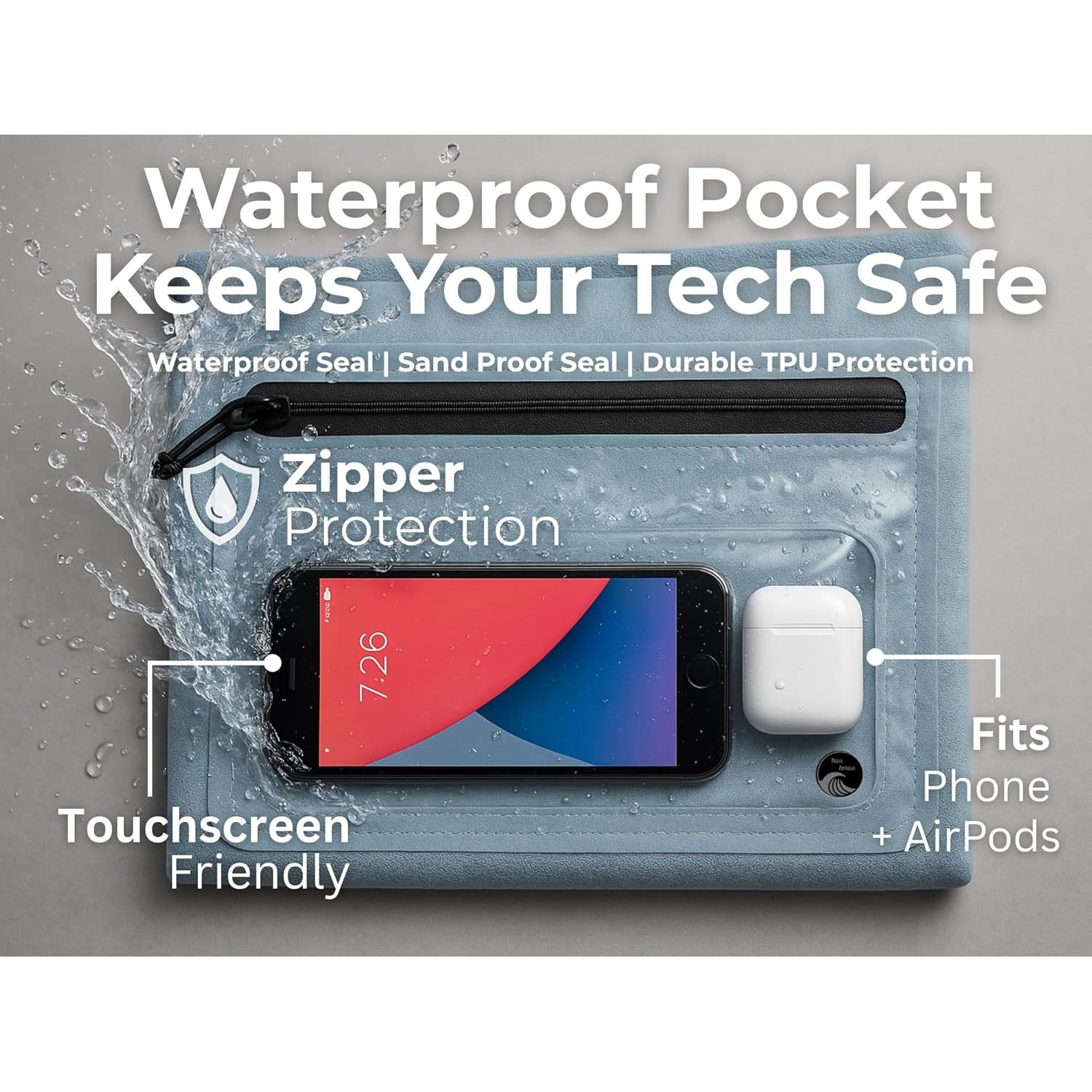 Toalla de Playa The Go Anywhere Towel Gris 76x152 cm Secado Rápido