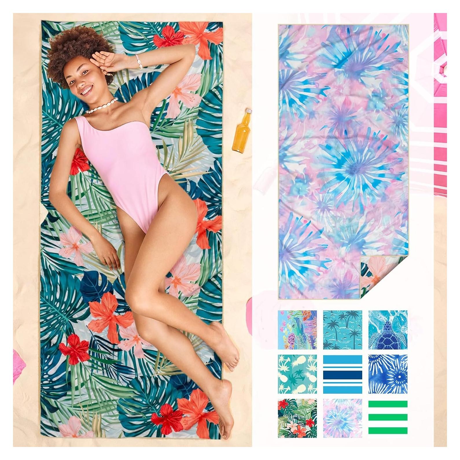 Toalla de Playa Gogreen 180x81 cm Microfibra Secado Rápido