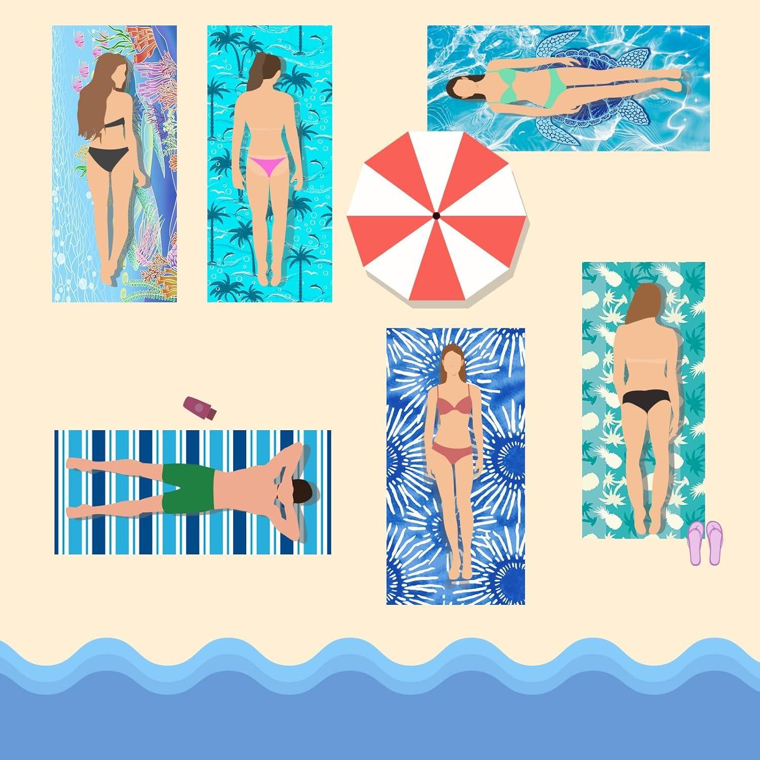 Toalla de Playa Gogreen 180x81 cm Microfibra Secado Rápido