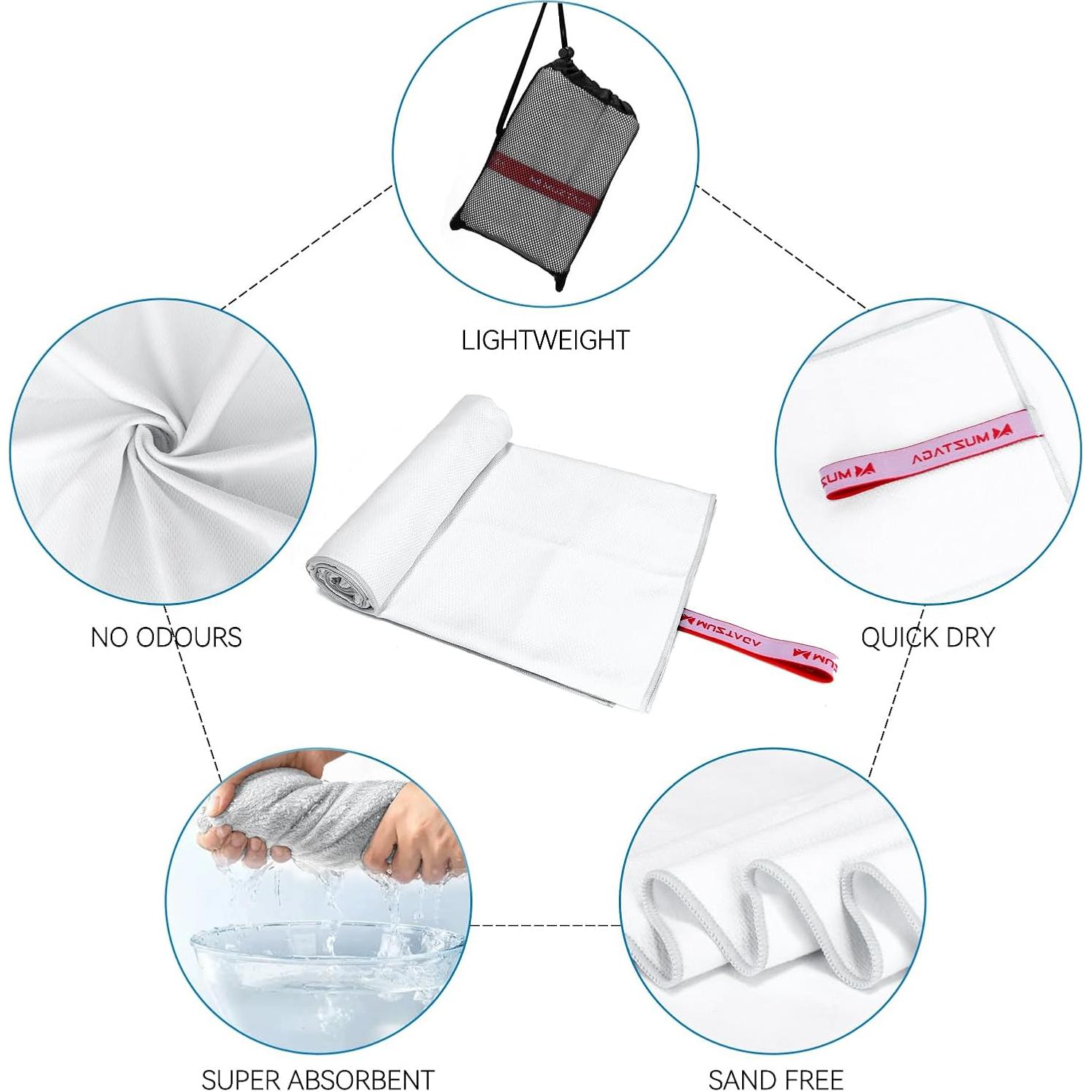 Toalla de Playa Muztaga Microfibra 152x76 cm Secado Rápido