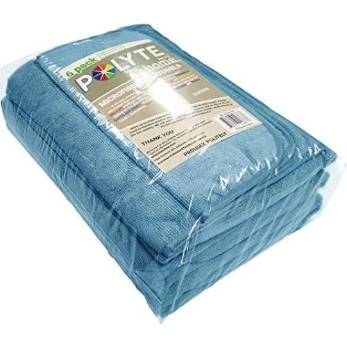 Toallas de Baño Microfibra POLYTE 6 Piezas 152x76 cm Azul