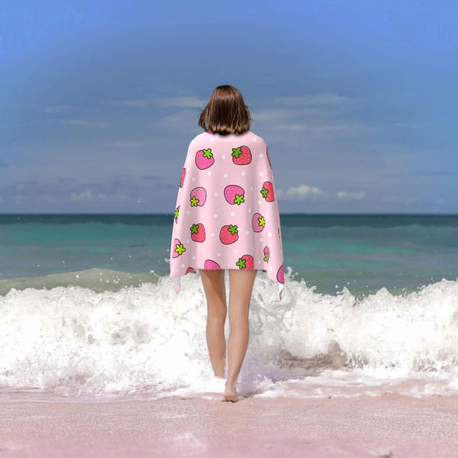 Toalla de Playa VOOHDDY Microfibra Secado Rápido 130x80cm