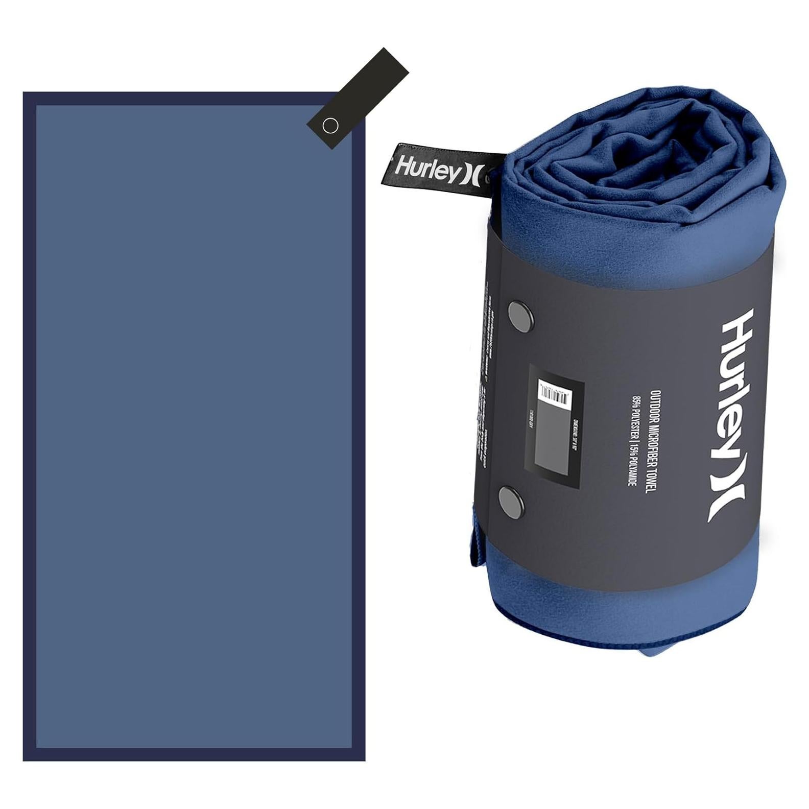 Toalla de Microfibra Hurley 40x72 cm Secado Rápido Azufre/Oro