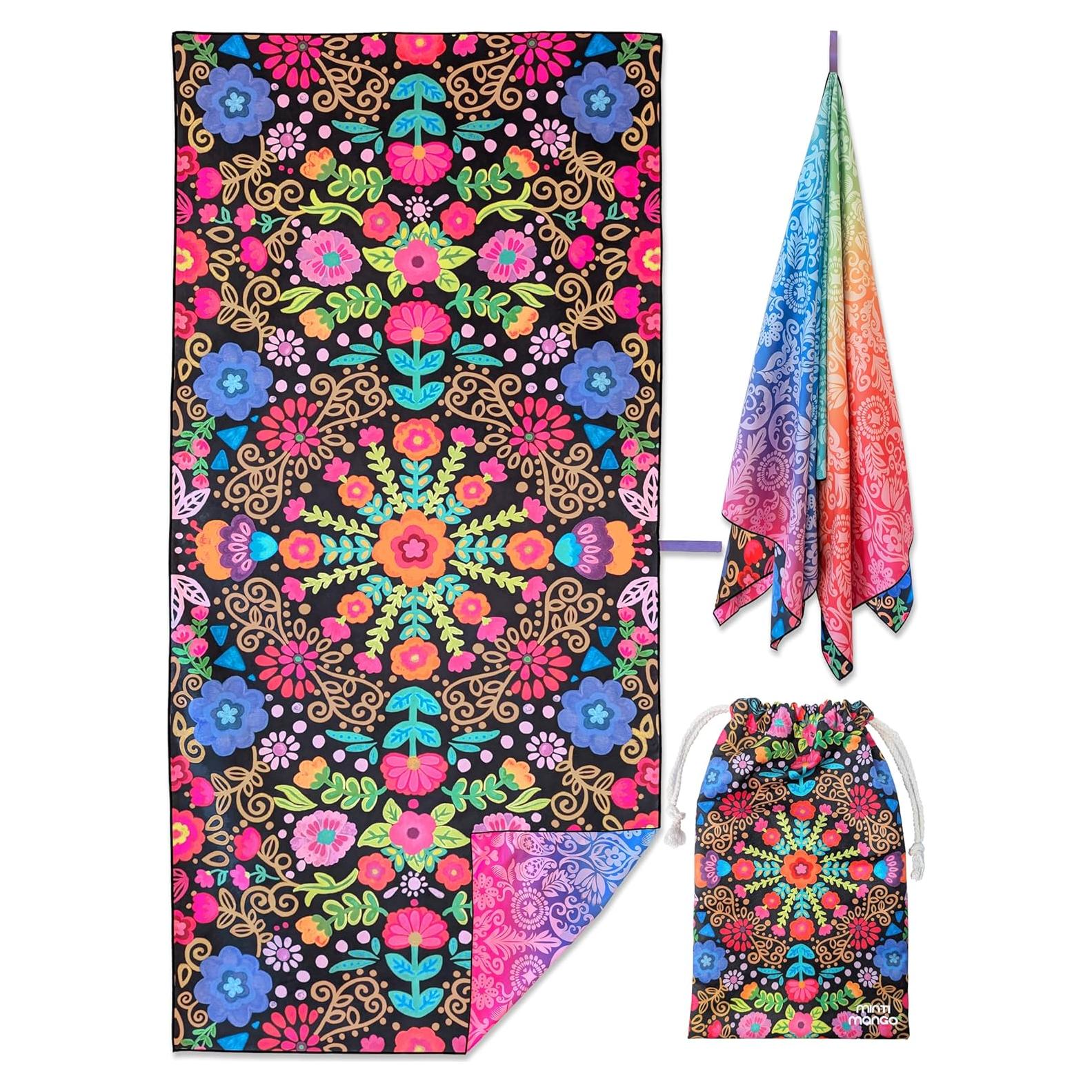Toalla de Playa Microfibra MintiMango XL 180x81 cm Secado Rápido