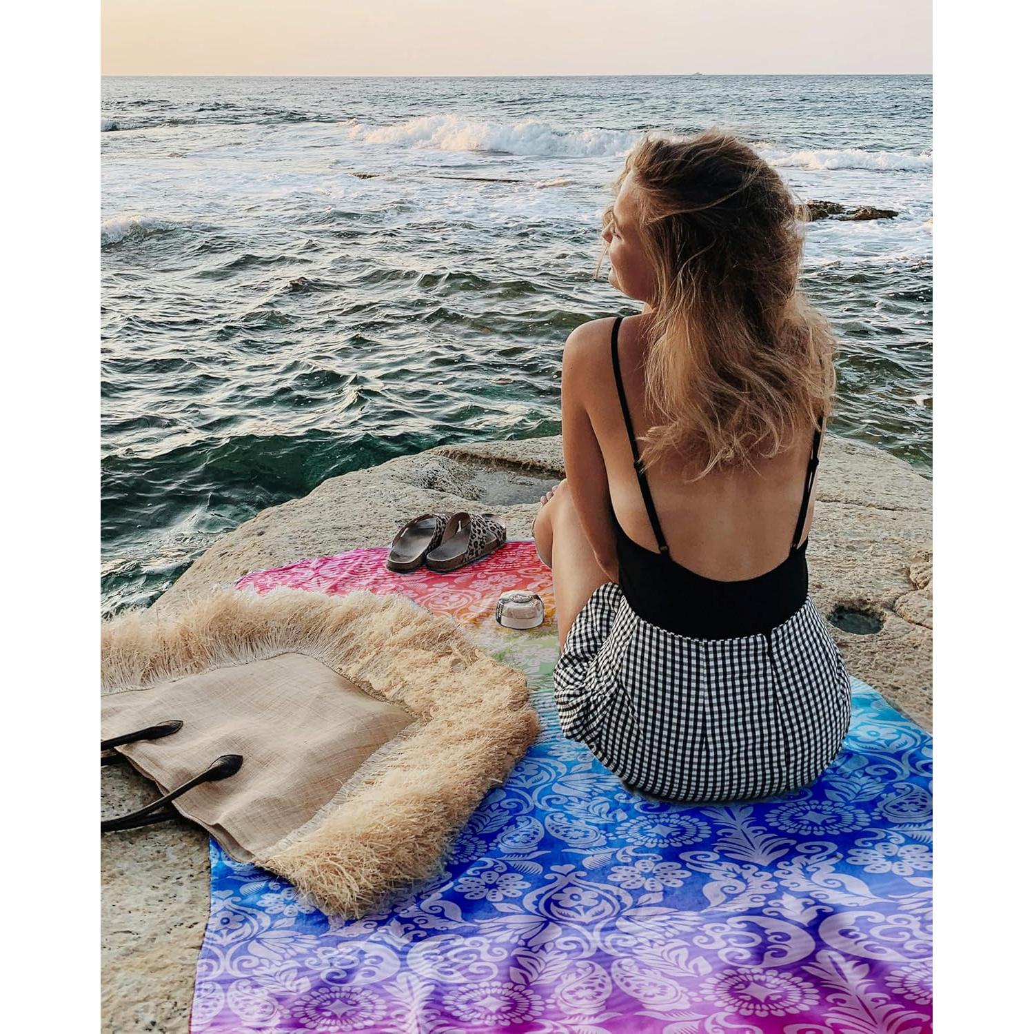 Toalla de Playa Microfibra MintiMango XL 180x81 cm Secado Rápido