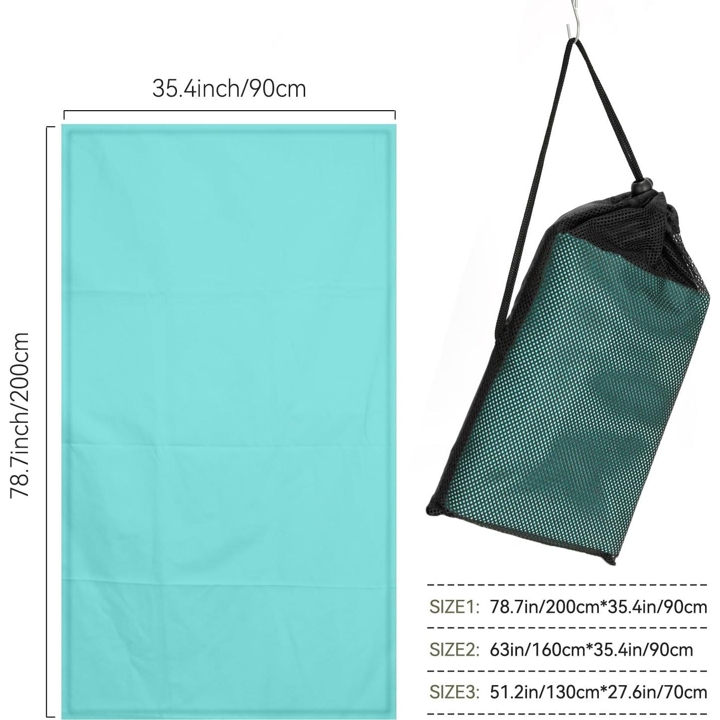 Toalla de Playa Muztaga 01 Microfibra Menta 130x70cm Secado Rápido
